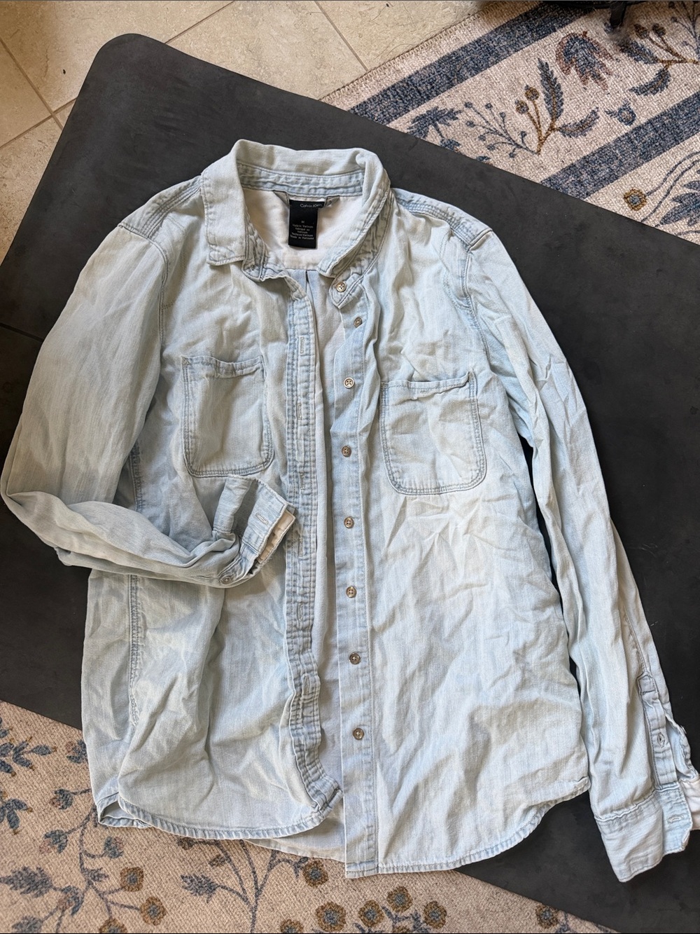 Light Blue Denim Shirt Jacket - Calvin Klein